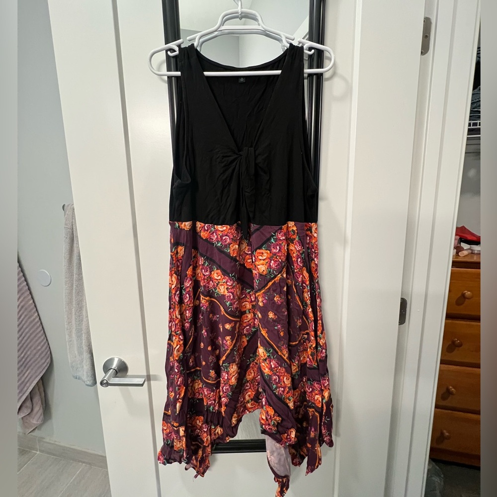Torrid Tank Top High to Low Dress Floral